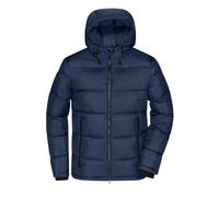 James & Nicholson Herren Winter Steppjacke Sorona® JN1168, navy-blau/electric-blau, Größe XXL (Outdoorkleidung & Freizeitkleidung)