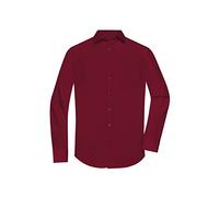 James & Nicholson Herren Popeline Hemd langarm JN678 wine S