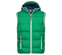 James & Nicholson Herren Bodywarmer 'Maritim' JN1076 irish green/white XL