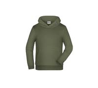 James & Nicholson Kinder Basic Kapuzensweatshirt JN796K, oliv, Größe XS (Outdoorkleidung & Freizeitkleidung)
