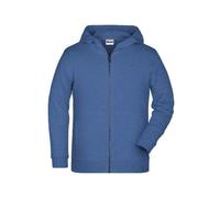James & Nicholson Kinder Hoody Sweatjacke 8026K, hell-denim-melange, Größe XS (Outdoorkleidung & Freizeitkleidung)