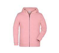 James & Nicholson Kinder Hoody Sweatjacke 8026K, rosa-melange, Größe L (Outdoorkleidung & Freizeitkleidung)
