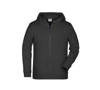 James & Nicholson Kinder Hoody Sweatjacke 8026K, schwarz, Größe M (Outdoorkleidung & Freizeitkleidung)