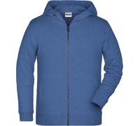 James & Nicholson Kinder Kapuzen Sweatjacke 8026K light denim melange S