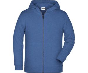 James & Nicholson Kinder Kapuzen Sweatjacke 8026K light denim melange S