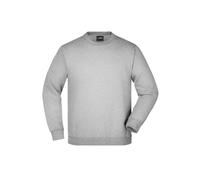 James & Nicholson Kinder Sweatshirt Rundhals JN040K, grau heather, Größe M (Outdoorkleidung & Freizeitkleidung)