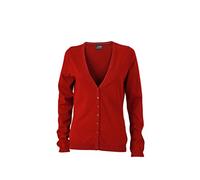 James & Nicholson Klassische Baumwoll-Strickjacke (L, bordeaux)