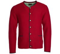 James & Nicholson klassische Herren Trachtenstrickjacke JN640 Gr. 2XL rot/anthrazit-melange/grün
