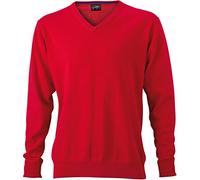 James & Nicholson Klassischer Baumwoll-Pullover (M, red)