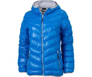 James & Nicholson Leichte Damen Daunen Kapuzenjacke Stepp-Jacke JN1059 blue/silver (solid) XL
