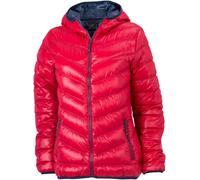 James & Nicholson Leichte Damen Daunen Kapuzenjacke Stepp-Jacke JN1059 red/navy S