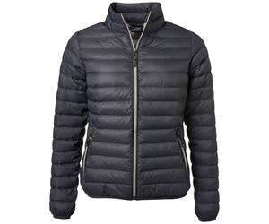 James & Nicholson leichte, klassische Daunenjacke JN1139 Gr. S graphit/silber