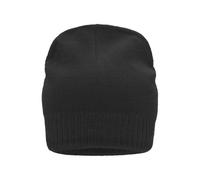 James & Nicholson Strickmütze mit Fleecefutter MB7925, schwarz, Einheitsgröße (Anstoßkappe & Schutzmütze)