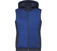 James & Nicholson Wattiertes Damen Hybrid Strickfleece Gilet Bodywarmer JN1847 royal melange/navy S