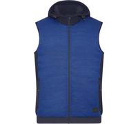 James & Nicholson Wattiertes Herren Hybrid Strickfleece Gilet Bodywarmer JN1848 royal melange/navy M