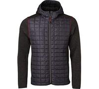 James und Nicholson Herren Jacken Men's Knitted Hybrid Jacket, Grey-Melange/Anthracite-Melange, 3XL, JN772 grmanm
