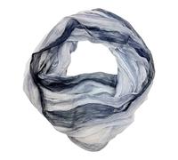 JameStyle26 Farbverlauf Seide Sommer Loop Verlauf Regenbogen Rainbow Silk Uni Rundschal Schlauchschal Stola Schal leicht (Streifen Schwarz)