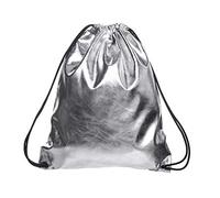 JameStyle26 Turnbeutel Hipster Rucksack Metallic Style Tasche Kordelzug Sportbeutel Bag Gym Sack Strandbeutel Gold Bling