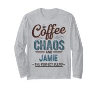 Jamie Personalized Cute Coffee Girls Jamie Name Langarmshirt