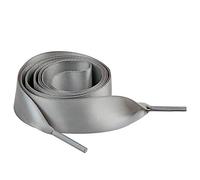 Jamron Flach Seide Satin Band Schnürsenkel 2CM Breit für Turnschuhe Ballerinas Pumps P13 Grau 120CM