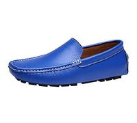 Jamron Herren Kunstleder Stilvoll Mokassin Loafers Penny Loafers Königsblau SN9100 EU41