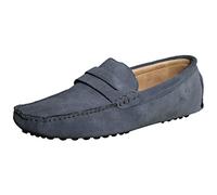 Jamron Herren Wildleder Penny Loafers Gemütlich Fahrende Schuhe Mokassin Slippers Grau 2088 UK11.5/EU46.5