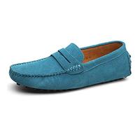 Jamron Herren Wildleder Penny Loafers Gemütlich Fahrende Schuhe Mokassin Slippers Himmelblau 2088 UK7/EU41