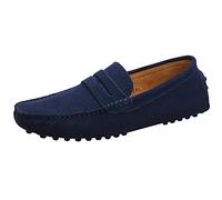 Jamron Herren Wildleder Penny Loafers Gemütlich Fahrende Schuhe Mokassin Slippers Marineblau 2088 UK11.5/EU46.5