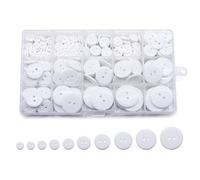 Jamsinmu 280pcs Nähknöpfe Kinderknöpfe PVC Box zum Nähen Basteln Scrapbooking Basteln Nähen White MIX