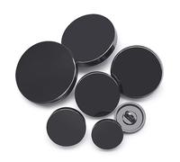 Jamsinmu 36PCS Metallknöpfe Rund Geformte Nähknöpfe Metall Flache Knöpfe Hemd Hose Knöpfe Runder JS002-Gun MIX