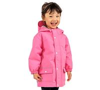 Jan & Jul Kinder Regenjacke für Mädchen, Wasserdicht Fleece-gefütterter Regenmantel (Wassermelonenrosa, 8 Jahre)
