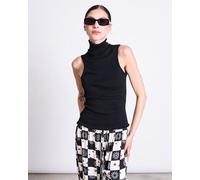 JAN N JUNE High Neck Rib Top HAV GOTS schwarz XS