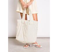 JAN N JUNE PADDED SHOPPER SMOL buttermilk striped one size