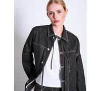 JAN N JUNE Relaxed Jeansjacke FINA aus Bio-Baumwolle GOTS dark leo print XS