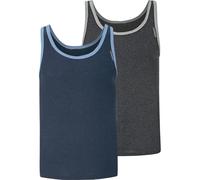 Jan Vanderstorm 2er Pack Unterhemd Herren blau, XXL