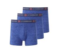Retro Pants JAN VANDERSTORM "3er Pack Retropant NORIK" Gr. LXL, blau, Herren, Obermaterial: 95% Baumwolle. 5% Elasthan., Unterhosen, im melierten Look (97421147-LXL) blau