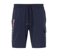 Jan Vanderstorm Comfort Fit Bermuda dunkelblau, Bedruckt