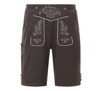 Jan Vanderstorm Comfort Fit Bermuda dunkelbraun, Einfarbig