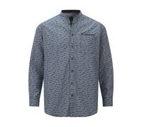 Jan Vanderstorm Comfort Fit Hemd blau, Bedruckt