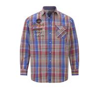 Langarmhemd JAN VANDERSTORM "Hemd DETRIK" Gr. 4XL, weit, blau (blau kariert), Herren, Obermaterial: 100% Baumwolle CO., Hemden (78550417-4XL) blau kariert