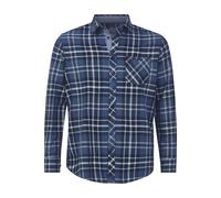 Langarmhemd JAN VANDERSTORM "Hemd NORSEN", Herren, Gr. 4XL, weit, blau (dunkelblau kariert), Obermaterial: 100% Baumwolle CO., Hemden (23483327-4XL) dunkelblau kariert