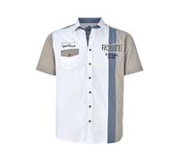 Jan Vanderstorm Comfort Fit Hemd Kurzarm beige