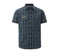 Jan Vanderstorm Kurzarmhemd Herren Comfort Fit Baumwolle petrol, XXXXL