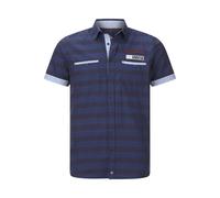 Jan Vanderstorm Kurzarmhemd Herren Comfort Fit Baumwolle blau, 4XL