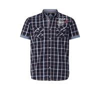 Karohemd JAN VANDERSTORM "Kurzarmhemd BERTY" Gr. XXL, blau (dunkelblau kariert) Herren Hemden (32941151-XXL) dunkelblau kariert
