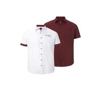 Jan Vanderstorm Herren Doppelpack Hemd Evin rot, 4XL (XXXXL) - 49/50