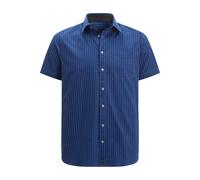 Jan Vanderstorm Streifenhemd Herren Comfort Fit Baumwolle royal, 6XL