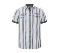 Jan Vanderstorm Kurzarmhemd Herren Comfort Fit Baumwolle weiß, 6XL