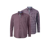 Jan Vanderstorm Herren Doppelpack Hemd Julian rot XL - 43/44