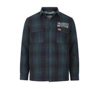 Outdoorhemd JAN VANDERSTORM "Outdoorhemd OLAFSTAD", Herren, Gr. 4XL, weit, blau (petrol kariert), Obermaterial: 100% Baumwolle CO., Hemden (51327059-4XL) petrol kariert
